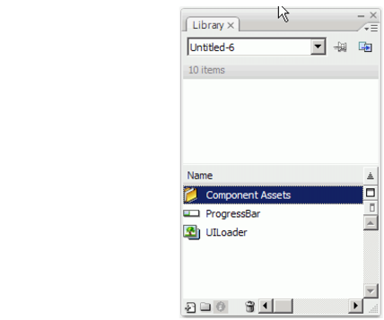 ProgressBar in the Library panel